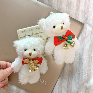 Planet Gates 12cm Cute Blush Teddy Bear Plush Toys Cartoon Rabbit Bunny Animal Plush Stuffed Dolls Keychain Pendant Girl Small Gift Wholesale