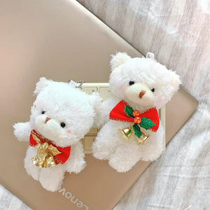 Planet Gates 12cm Cute Blush Teddy Bear Plush Toys Cartoon Rabbit Bunny Animal Plush Stuffed Dolls Keychain Pendant Girl Small Gift Wholesale