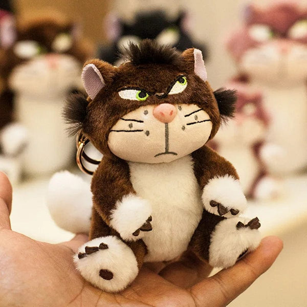 Planet Gates 12cm Lovely Disney Lucifer Plush keychain Doll Kawaii Bag Pendant Plush Stuffed Toy Backpack Pendant Birthday Gift For Children