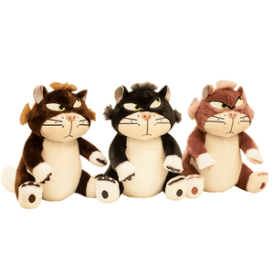 Planet Gates 12cm Lovely Disney Lucifer Plush keychain Doll Kawaii Bag Pendant Plush Stuffed Toy Backpack Pendant Birthday Gift For Children