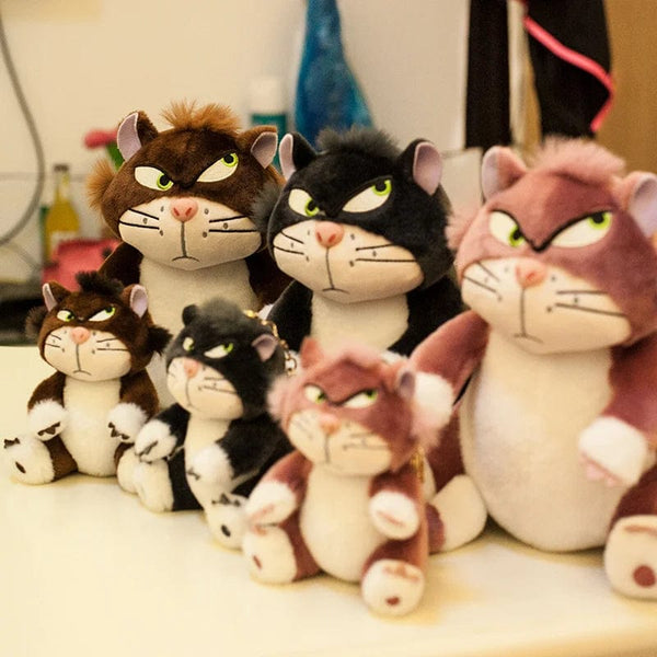 Planet Gates 12cm Lovely Disney Lucifer Plush keychain Doll Kawaii Bag Pendant Plush Stuffed Toy Backpack Pendant Birthday Gift For Children