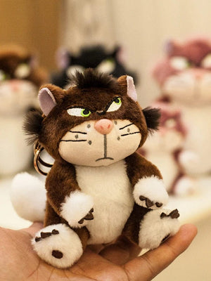 Planet Gates 12cm Lovely Disney Lucifer Plush keychain Doll Kawaii Bag Pendant Plush Stuffed Toy Backpack Pendant Birthday Gift For Children