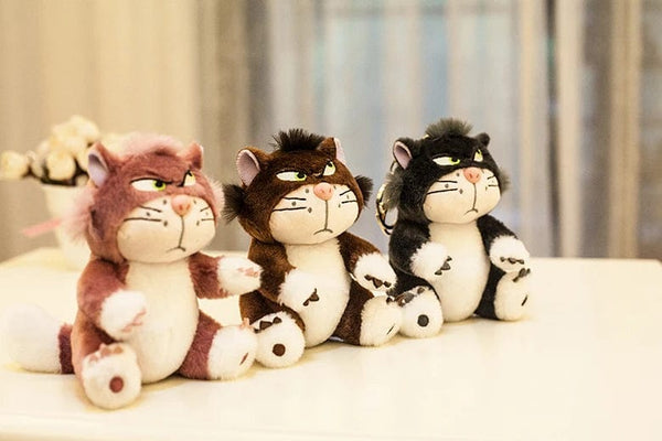 Planet Gates 12cm Lovely Disney Lucifer Plush keychain Doll Kawaii Bag Pendant Plush Stuffed Toy Backpack Pendant Birthday Gift For Children