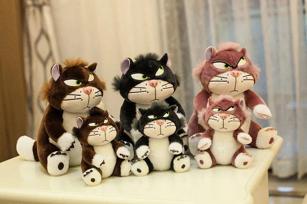 Planet Gates 12cm Lovely Disney Lucifer Plush keychain Doll Kawaii Bag Pendant Plush Stuffed Toy Backpack Pendant Birthday Gift For Children