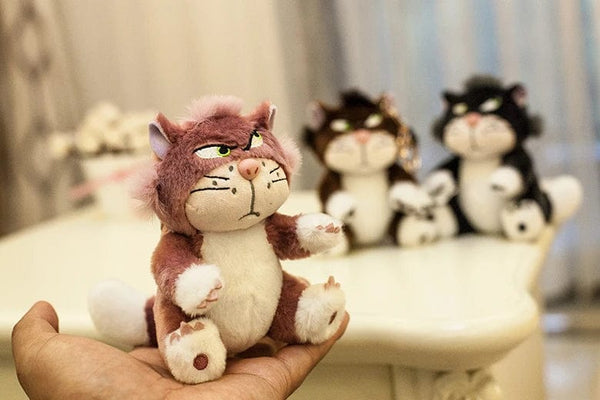 Planet Gates 12cm Lovely Disney Lucifer Plush keychain Doll Kawaii Bag Pendant Plush Stuffed Toy Backpack Pendant Birthday Gift For Children