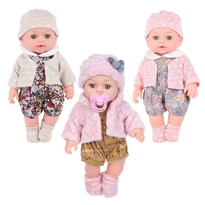 Planet Gates 12in/30cm Doll Baby Simulation Soft Appease Be Education Reborn Doll Accessories Birthday Christmas kids Children's Day Gift