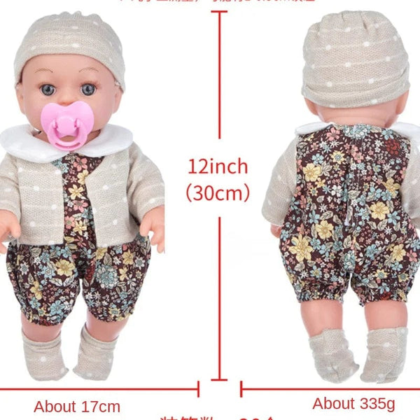 Planet Gates 12in/30cm Doll Baby Simulation Soft Appease Be Education Reborn Doll Accessories Birthday Christmas kids Children's Day Gift