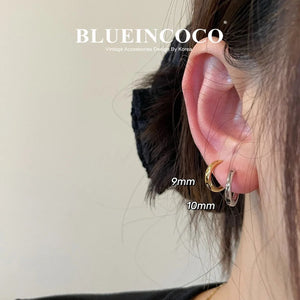 Planet Gates 12mm / E-037A 100% Real 925 Sterling Silver Minimalist Bohemian Round Ear Buckle for Women Punk Unisex Rock Hoop Earring Jewelry Accessories