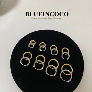 Planet Gates 12mm / E-037A 100% Real 925 Sterling Silver Minimalist Bohemian Round Ear Buckle for Women Punk Unisex Rock Hoop Earring Jewelry Accessories