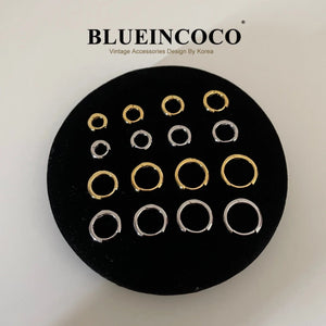 Planet Gates 12mm / E-037A 100% Real 925 Sterling Silver Minimalist Bohemian Round Ear Buckle for Women Punk Unisex Rock Hoop Earring Jewelry Accessories