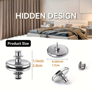 Planet Gates 12pairs Curtain Magnets Tiebacks, Curtain Magnets With Back Tack, Curtain Magnetic Holdback Button, curtain buckle, For Home Bedroom Office Curtain Draperies