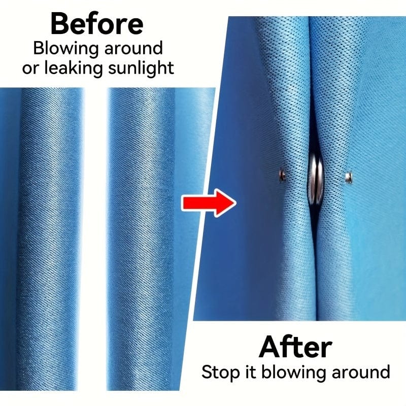 Planet Gates 12pairs Curtain Magnets Tiebacks, Curtain Magnets With Back Tack, Curtain Magnetic Holdback Button, curtain buckle, For Home Bedroom Office Curtain Draperies