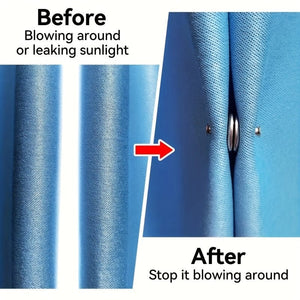 Planet Gates 12pairs Curtain Magnets Tiebacks, Curtain Magnets With Back Tack, Curtain Magnetic Holdback Button, curtain buckle, For Home Bedroom Office Curtain Draperies