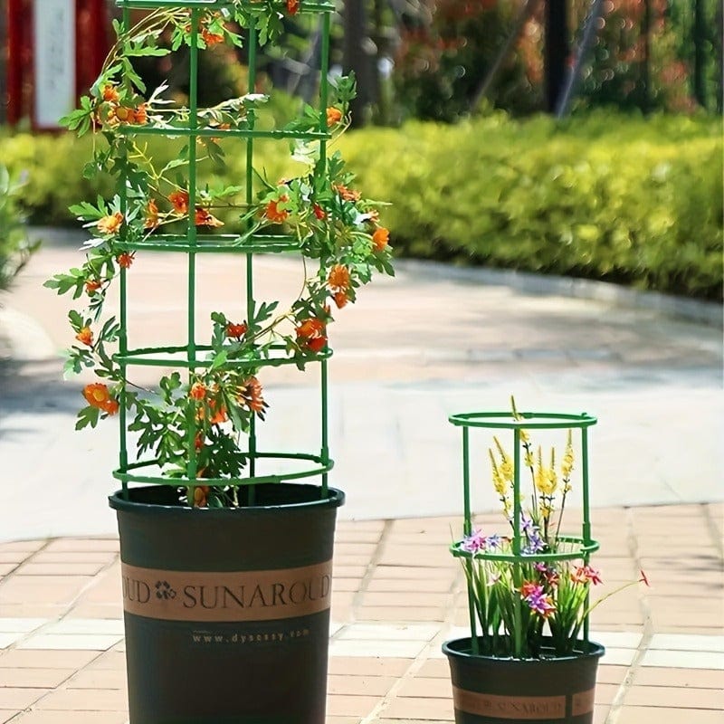Planet Gates 12pcs 12pcs Set, Plant Support Plant Stakes, Half Round Plant Support Ring Plastic Plant Cage Holder Flower Pot Climbing Trellis For Small Plant Flower Vegetable, Indoor Plants
