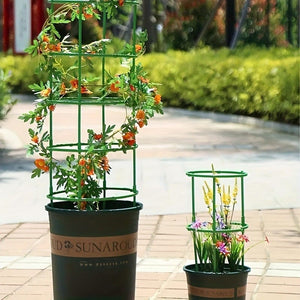 Planet Gates 12pcs 12pcs Set, Plant Support Plant Stakes, Half Round Plant Support Ring Plastic Plant Cage Holder Flower Pot Climbing Trellis For Small Plant Flower Vegetable, Indoor Plants