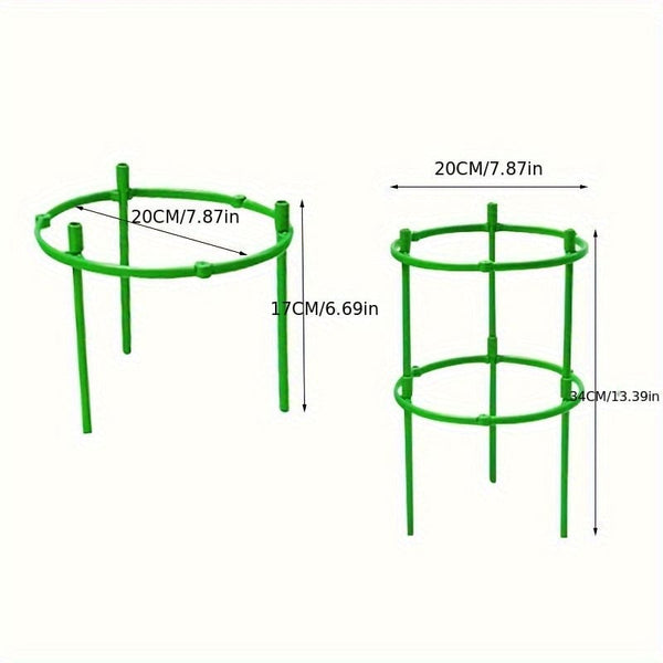 Planet Gates 12pcs 12pcs Set, Plant Support Plant Stakes, Half Round Plant Support Ring Plastic Plant Cage Holder Flower Pot Climbing Trellis For Small Plant Flower Vegetable, Indoor Plants