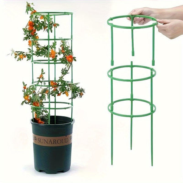 Planet Gates 12pcs 12pcs Set, Plant Support Plant Stakes, Half Round Plant Support Ring Plastic Plant Cage Holder Flower Pot Climbing Trellis For Small Plant Flower Vegetable, Indoor Plants