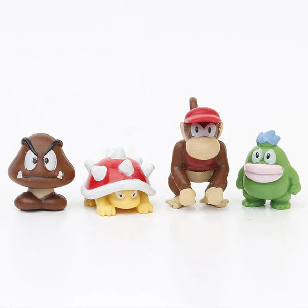 Planet Gates 12Pcs/24Pcs/48Pcs Super Mario Bros Action Figures Kawaii Bowser Anime Figure with Storage Bag for Children Toys Gifts