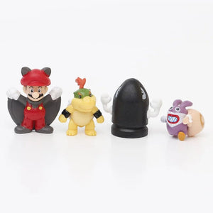 Planet Gates 12Pcs/24Pcs/48Pcs Super Mario Bros Action Figures Kawaii Bowser Anime Figure with Storage Bag for Children Toys Gifts