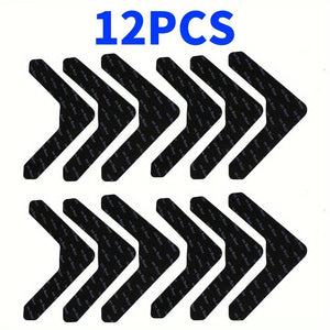 Planet Gates 12pcs 4/12/20pcs Rug Gripper Tape Double Sided Adhesive Non-Slip Rug Pad Tape Stickers Washable Area Rug Pad Carpet Tape Reusable Corner Side Grippers For Hardwood Floors And Tile