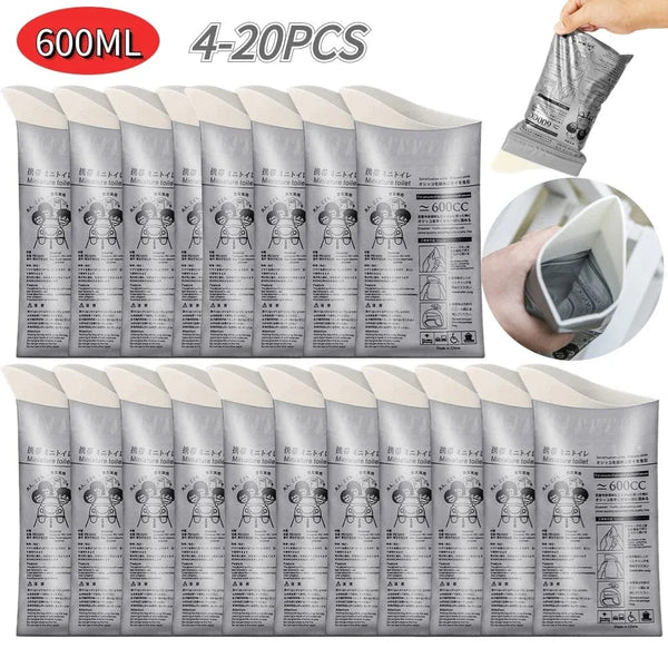 Planet Gates 12pcs 4-20PCS Outdoor Emergency Urine Bags 700ml Disposable Travel Mobile Toilet Portable Urinal Bag for Female Baby Male Vomiting Bag