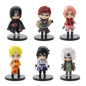 Planet Gates 12Pcs -7cm NO box Hot 12pcs/set Anime Naruto Shippuden Hinata Sasuke Itachi Kakashi Gaara anime figure Q Version PVC Figures Toys Dolls Kid Gift