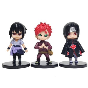 Planet Gates 12Pcs -7cm NO box Hot 12pcs/set Anime Naruto Shippuden Hinata Sasuke Itachi Kakashi Gaara anime figure Q Version PVC Figures Toys Dolls Kid Gift