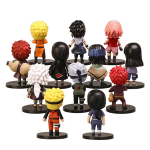 Planet Gates 12Pcs -7cm NO box Hot 12pcs/set Anime Naruto Shippuden Hinata Sasuke Itachi Kakashi Gaara anime figure Q Version PVC Figures Toys Dolls Kid Gift