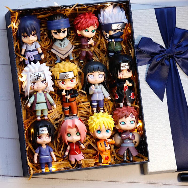 Planet Gates 12Pcs -7cm NO box Hot 12pcs/set Anime Naruto Shippuden Hinata Sasuke Itachi Kakashi Gaara anime figure Q Version PVC Figures Toys Dolls Kid Gift