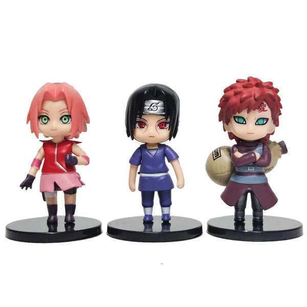 Planet Gates 12Pcs -7cm NO box Hot 12pcs/set Anime Naruto Shippuden Hinata Sasuke Itachi Kakashi Gaara anime figure Q Version PVC Figures Toys Dolls Kid Gift