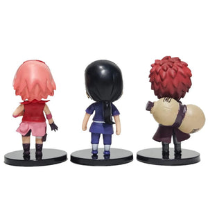 Planet Gates 12Pcs -7cm NO box Hot 12pcs/set Anime Naruto Shippuden Hinata Sasuke Itachi Kakashi Gaara anime figure Q Version PVC Figures Toys Dolls Kid Gift