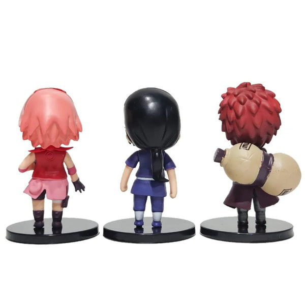 Planet Gates 12Pcs -7cm NO box Hot 12pcs/set Anime Naruto Shippuden Hinata Sasuke Itachi Kakashi Gaara anime figure Q Version PVC Figures Toys Dolls Kid Gift