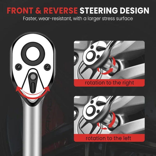 Planet Gates 12pcs AIRAJ Socket Wrench 12 Piece Set Extension Rod Multi-function Ratchet Spanner Set Car Motorcycle Repair Hand Tool Set