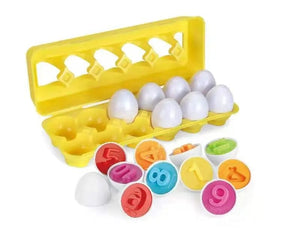 Planet Gates 12pcs Arabic number 6/12PCS Montessori Smart Eggs In Cup Education Early Learning Geometric Shape Math Alphabet Puzzle Sorter Game Baby Toy Children