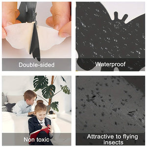 Planet Gates 12pcs Black Sticky Fly Trap Gnats Insect Traps Dual Sided Fly Catcher Plant Pest Control Strong Glue For Aphids Mosquitoes