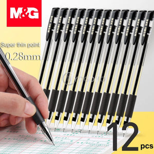 Planet Gates 12pcs/box 0.28mm Ultra Fine Gel pen Creative cute Simple Quick drying Cap neutral pen journal supplies