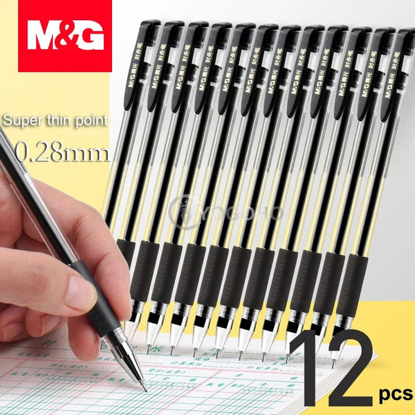 Planet Gates 12pcs/box 0.28mm Ultra Fine Gel pen Creative cute Simple Quick drying Cap neutral pen journal supplies