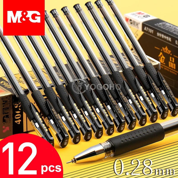 Planet Gates 12pcs/box 0.28mm Ultra Fine Gel pen Creative cute Simple Quick drying Cap neutral pen journal supplies