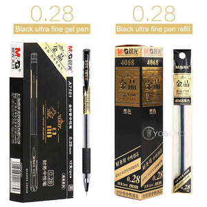 Planet Gates 12pcs/box 0.28mm Ultra Fine Gel pen Creative cute Simple Quick drying Cap neutral pen journal supplies