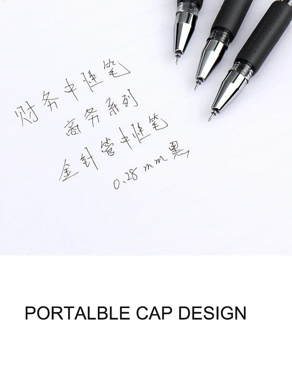 Planet Gates 12pcs/box 0.28mm Ultra Fine Gel pen Creative cute Simple Quick drying Cap neutral pen journal supplies