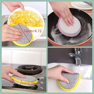 Planet Gates 12pcs, Cleaning Sponge, Scouring Pad, Square Dish Cloths, Simple Style Dish Towel, Cleaning Cloth For Sink Or Kitchen Stove, Antibacterial Washable Cleaning Brush, Kitchen Stuff, Kitchen Cleaning Gadget