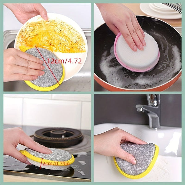 Planet Gates 12pcs, Cleaning Sponge, Scouring Pad, Square Dish Cloths, Simple Style Dish Towel, Cleaning Cloth For Sink Or Kitchen Stove, Antibacterial Washable Cleaning Brush, Kitchen Stuff, Kitchen Cleaning Gadget