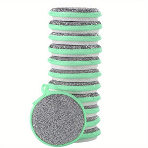 Planet Gates 12Pcs Green 12pcs, Cleaning Sponge, Scouring Pad, Square Dish Cloths, Simple Style Dish Towel, Cleaning Cloth For Sink Or Kitchen Stove, Antibacterial Washable Cleaning Brush, Kitchen Stuff, Kitchen Cleaning Gadget