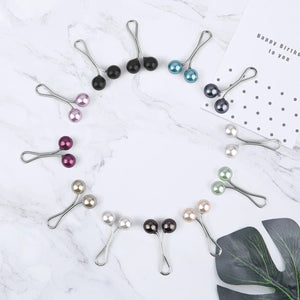 Planet Gates 12PCS Lady Pearls Muslim Women Shawl Scarf Lady Scarves Hijab Clips Pearl Brooch Pins Pin Headscarf Pearl Clip Scarf Clips
