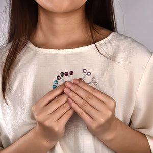 Planet Gates 12PCS Lady Pearls Muslim Women Shawl Scarf Lady Scarves Hijab Clips Pearl Brooch Pins Pin Headscarf Pearl Clip Scarf Clips