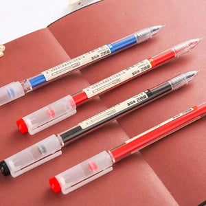 Planet Gates 12pcs/Lot Japan Fine Point Pen 0.35mm Black Blue Red Ink Gel Pen Ballpoint Pen School Office Student Writing Stationery Supply