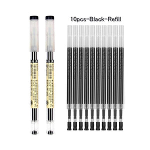 Planet Gates 12pcs/Lot Japan Fine Point Pen 0.35mm Black Blue Red Ink Gel Pen Ballpoint Pen School Office Student Writing Stationery Supply