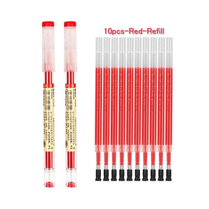 Planet Gates 12pcs/Lot Japan Fine Point Pen 0.35mm Black Blue Red Ink Gel Pen Ballpoint Pen School Office Student Writing Stationery Supply