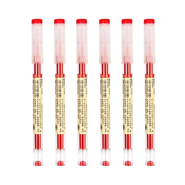 Planet Gates 12pcs/Lot Japan Fine Point Pen 0.35mm Black Blue Red Ink Gel Pen Ballpoint Pen School Office Student Writing Stationery Supply