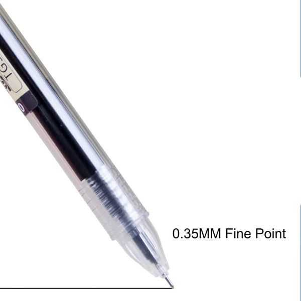 Planet Gates 12pcs/Lot Japan Fine Point Pen 0.35mm Black Blue Red Ink Gel Pen Ballpoint Pen School Office Student Writing Stationery Supply